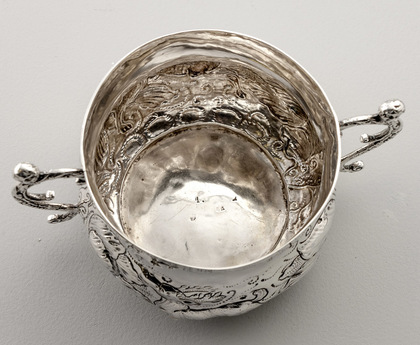 Charles II (Carolean) Restoration Period Silver Porringer - Ralph Leeke